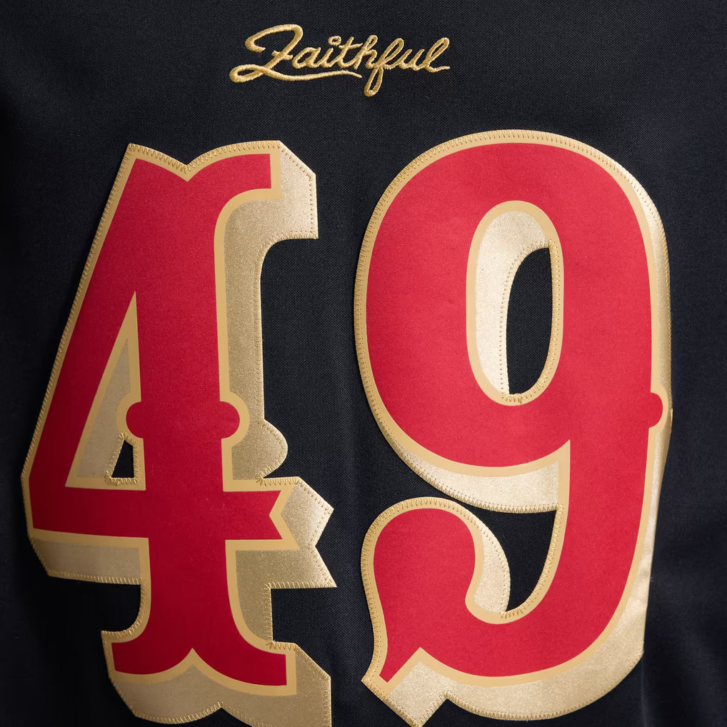 Men's San Francisco 49ers The Faithful Black Rivalries Collection Stitched Limited Jersey