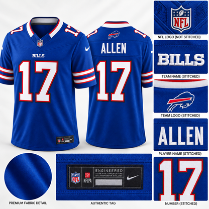Men's Buffalo Bills Josh Allen Vapor F.U.S.E. Stitched Limited Jersey