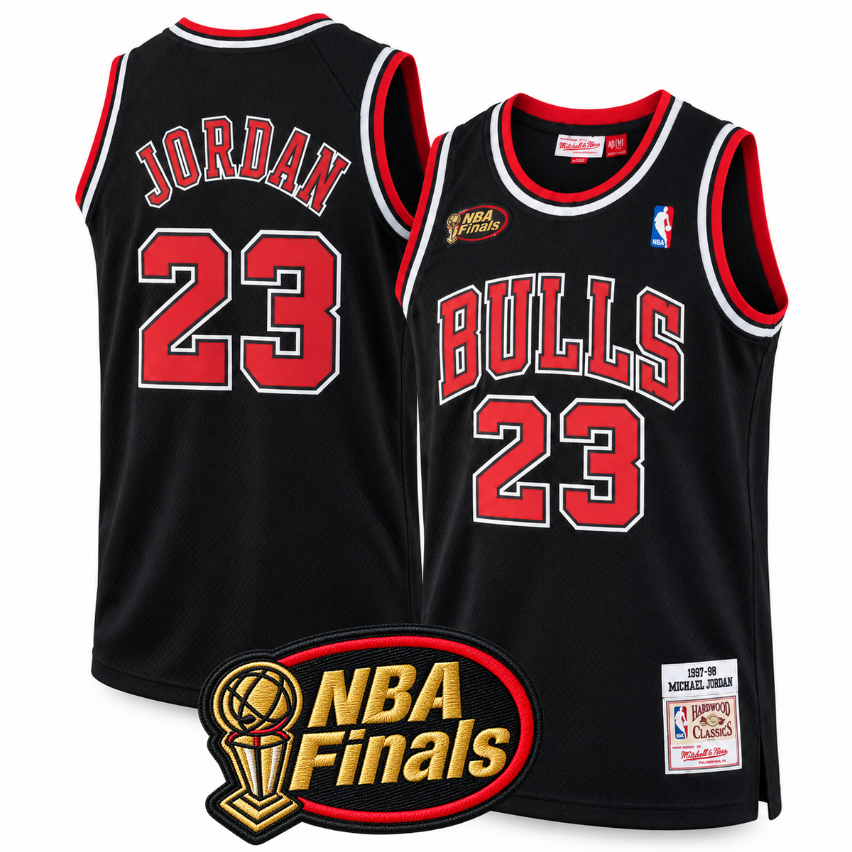 Men's Michael Jordan #23 Chicago Bulls 1997-98 Hardwood Classics Basketball Jersey - All Stitched