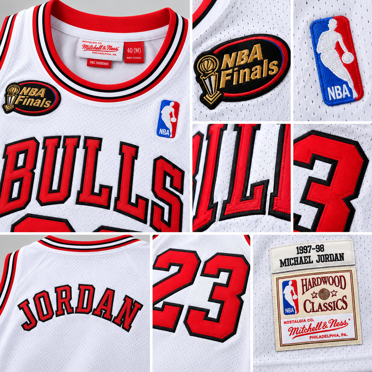 Men's Michael Jordan #23 Chicago Bulls 1997-98 Hardwood Classics Basketball Jersey - All Stitched
