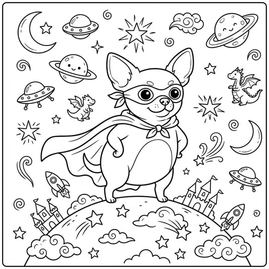 43 Chihuahua Coloring Pages (Ship By Hand)