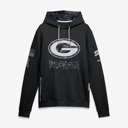 Men's Green Bay Packers 2026 Salute to Service Sideline Dri-FIT Pullover Hoodie