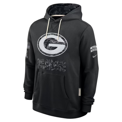 Men's Green Bay Packers 2026 Salute to Service Sideline Dri-FIT Pullover Hoodie