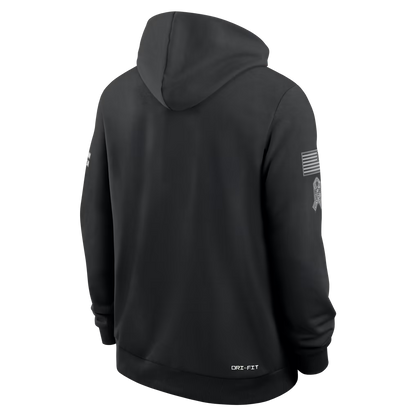 Men's Chicago Bears Black 2026 Salute to Service Sideline Dri-FIT Pullover Hoodie
