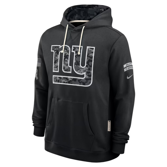 Men's New York Giants Black 2026 Salute to Service Sideline Dri-FIT Pullover Hoodie