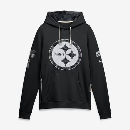 Men's Pittsburgh Steelers Black 2026 Salute to Service Sideline Dri-FIT Pullover Hoodie