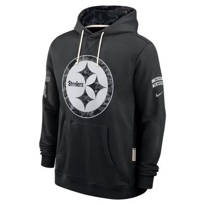 Men's Pittsburgh Steelers Black 2026 Salute to Service Sideline Dri-FIT Pullover Hoodie