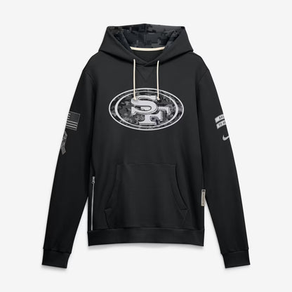 Men's San Francisco 49ers Black 2026 Salute to Service Sideline Dri-FIT Pullover Hoodie