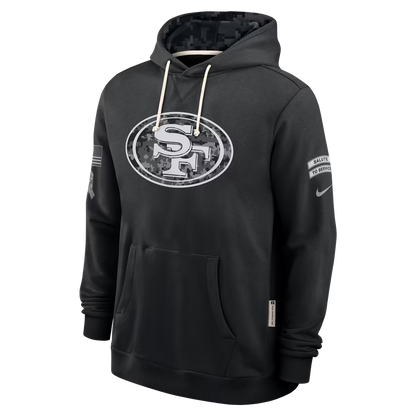 Men's San Francisco 49ers Black 2026 Salute to Service Sideline Dri-FIT Pullover Hoodie