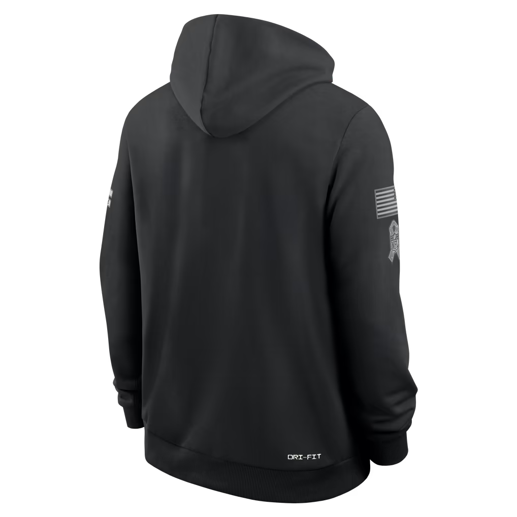 Men's San Francisco 49ers Black 2026 Salute to Service Sideline Dri-FIT Pullover Hoodie