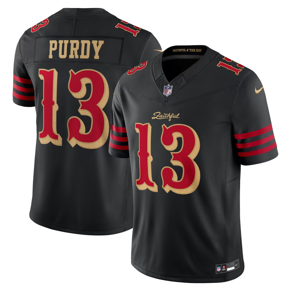 Brock Purdy San Francisco 49ers Rivalries Collection Stitched Limited Jersey - Black
