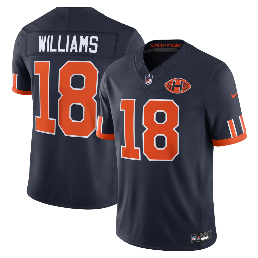 Caleb Williams Chicago Bears 2026 Rivalries Collection Stitched Limited Jersey - Navy