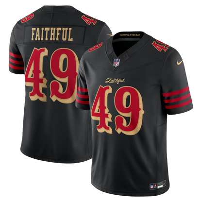 Men's San Francisco 49ers The Faithful Black Rivalries Collection Stitched Limited Jersey