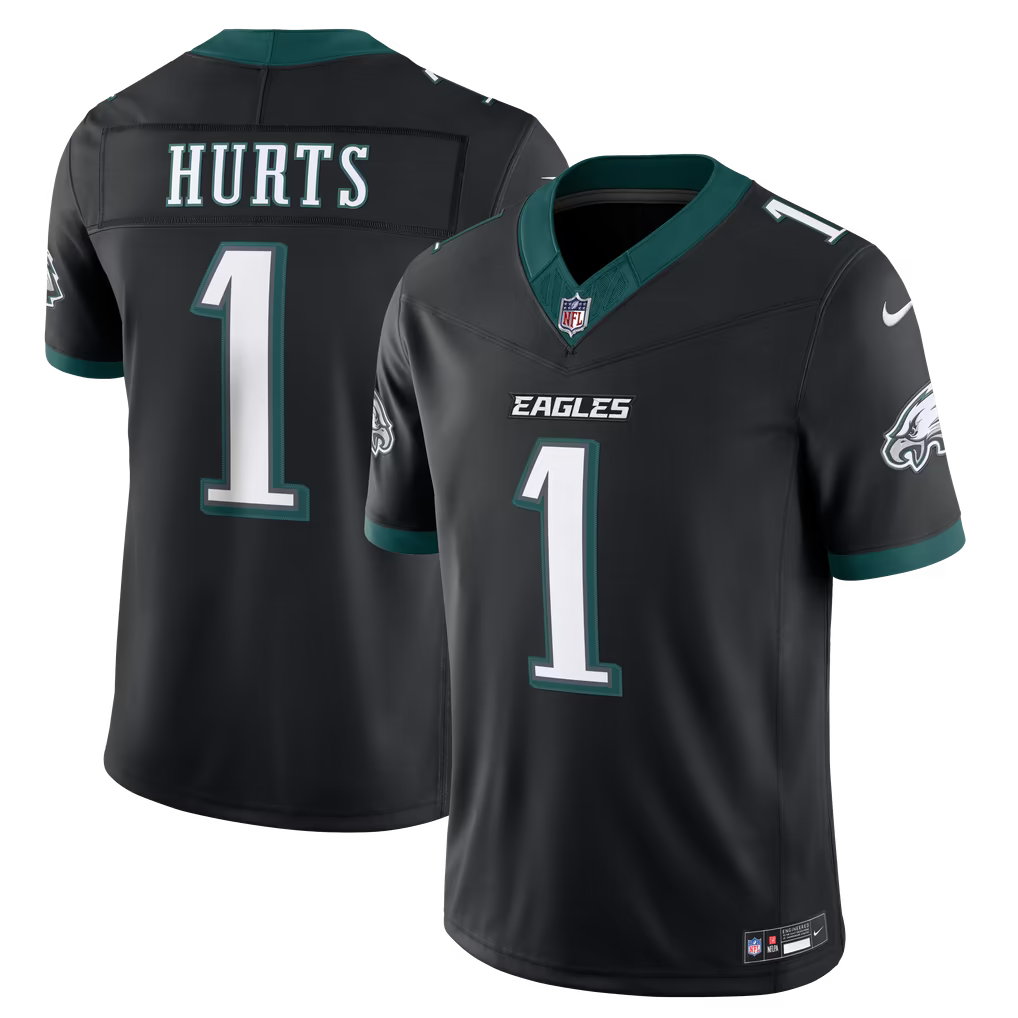 Men's Philadelphia Eagles Jalen Hurts Black Alternate Vapor F.U.S.E. Stitched Limited Jersey