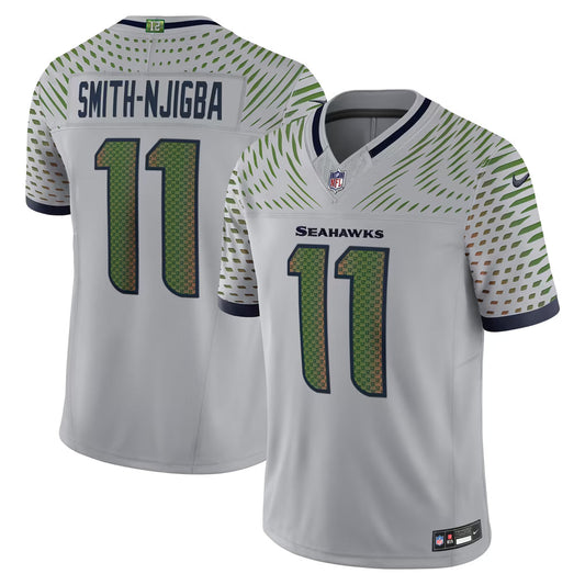 Jaxon Smith-Njigba Seattle Seahawks Rivalries Collection Stitched Limited Jersey - Gray