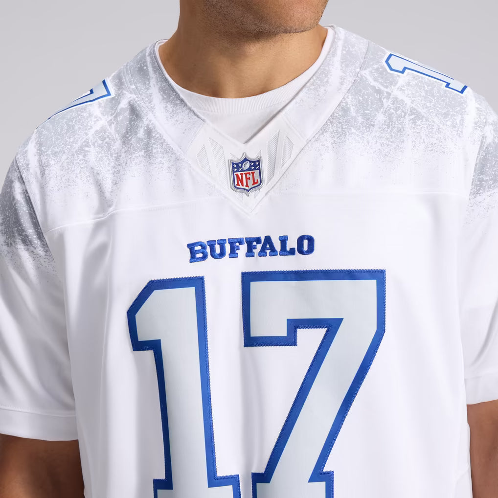 Men's Josh Allen White Buffalo Bills Rivalries Collection Stitched Limited Jersey
