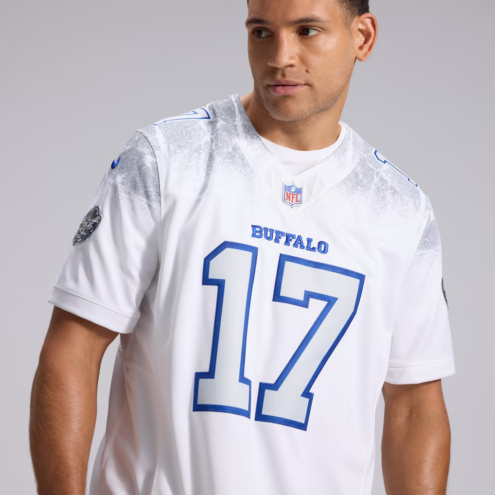 Men's Josh Allen White Buffalo Bills Rivalries Collection Stitched Limited Jersey