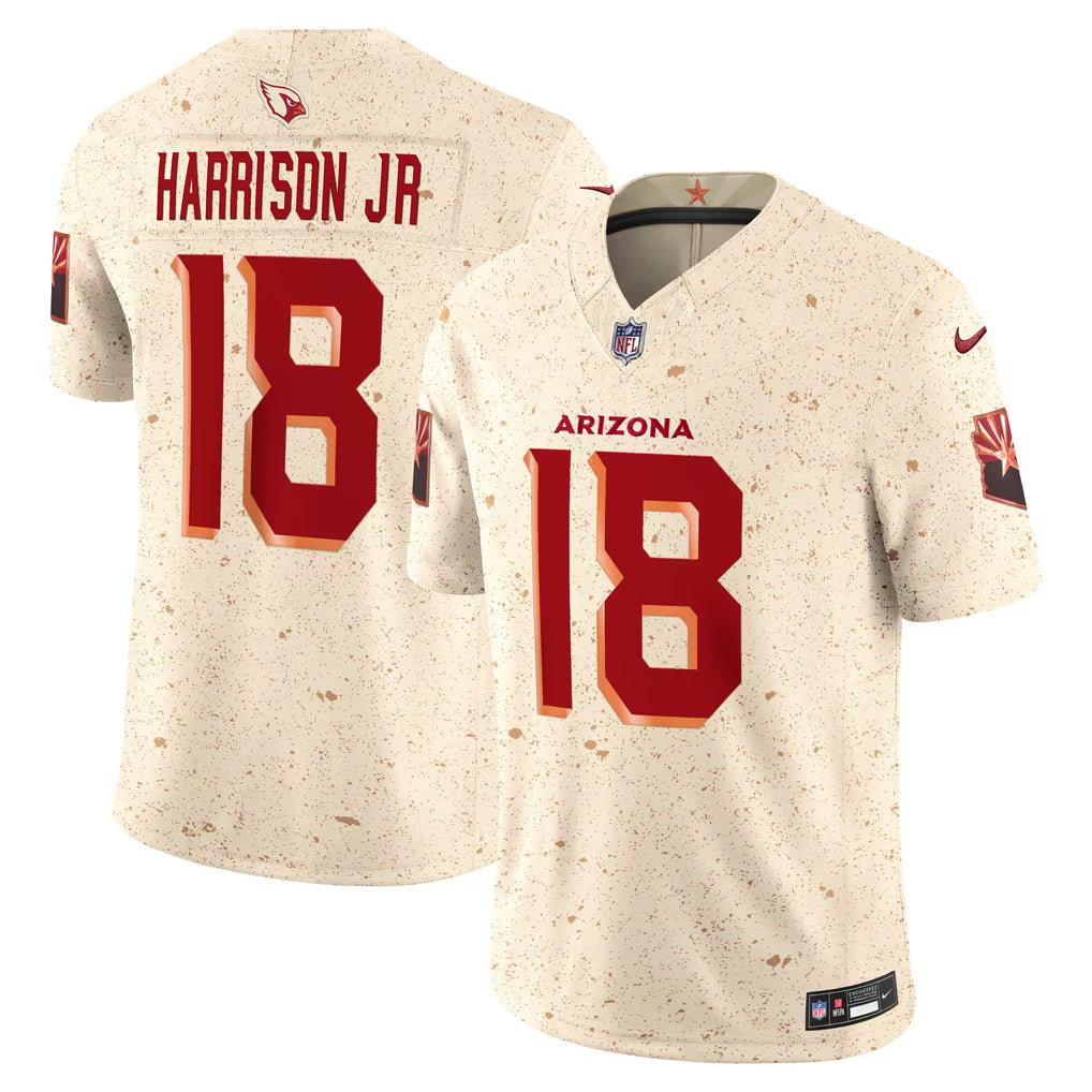 Marvin Harrison Jr. Arizona Cardinals Rivalries Collection Stitched Limited Jersey - Natural