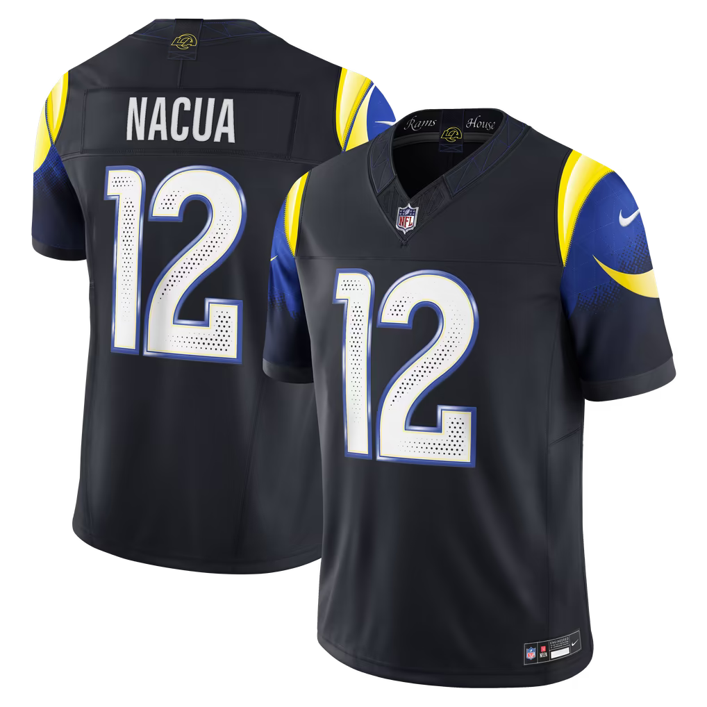 Puka Nacua Los Angeles Rams Rivalries Collection Stitched Limited Jersey - Dark Blue