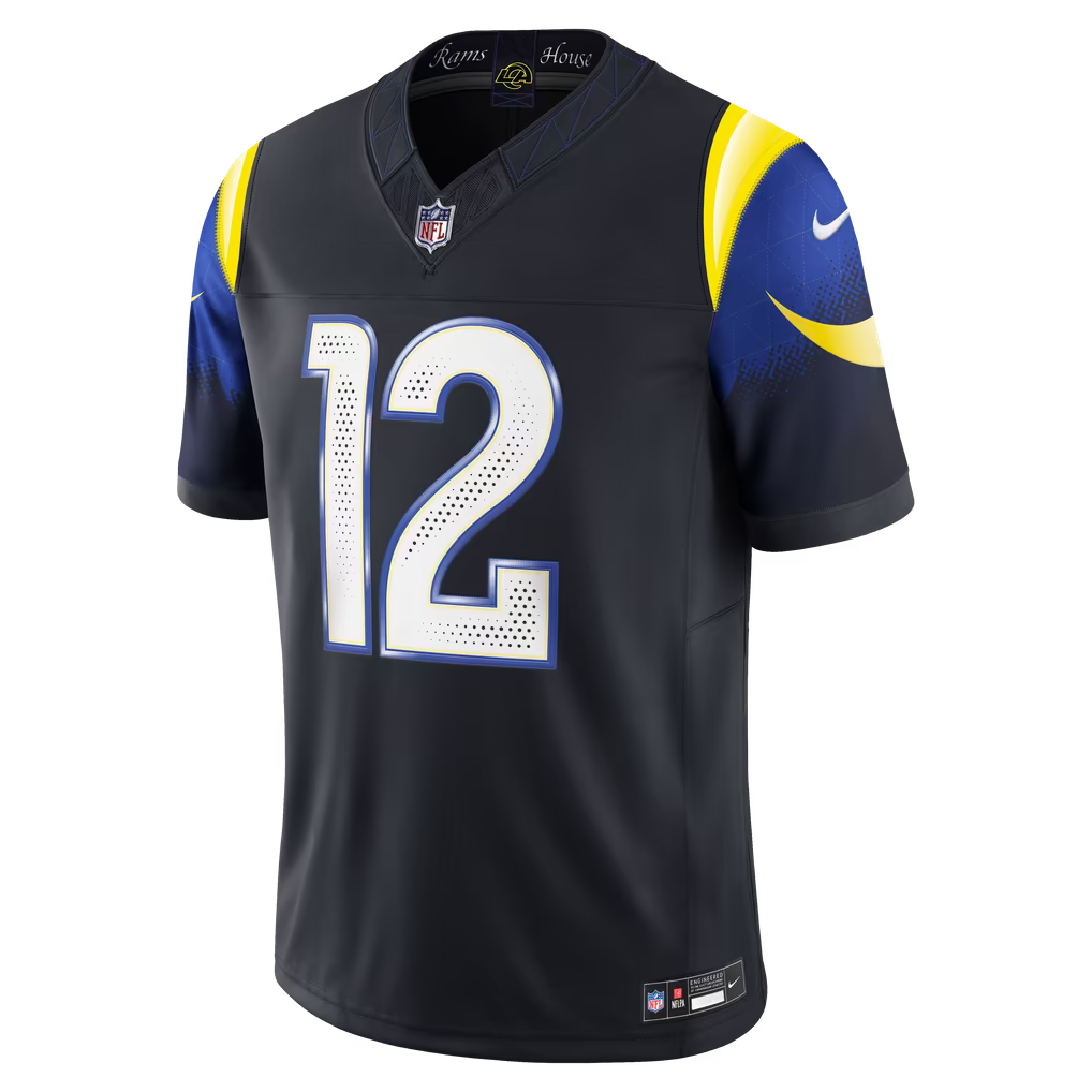 Puka Nacua Los Angeles Rams Rivalries Collection Stitched Limited Jersey - Dark Blue