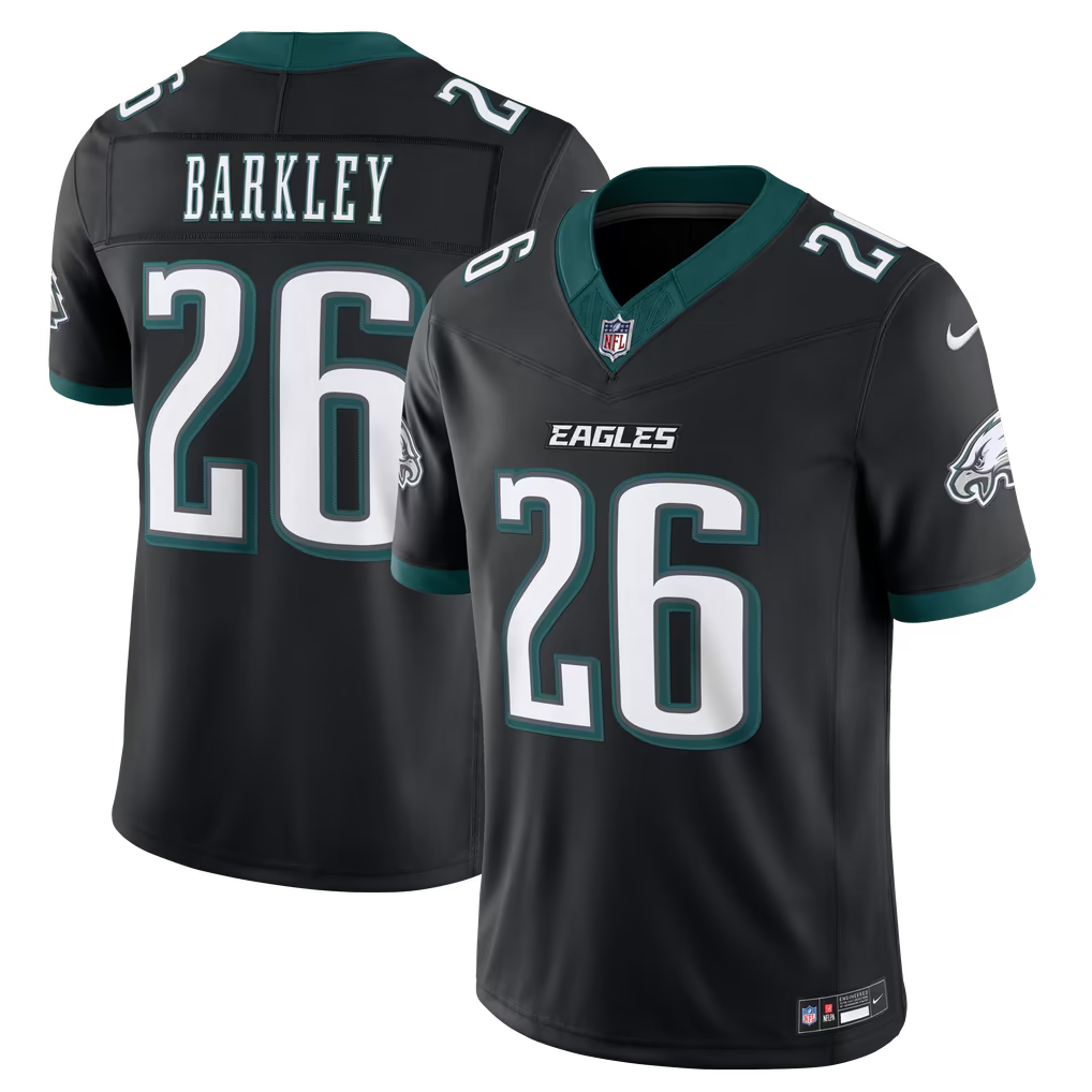 Men's Philadelphia Eagles Saquon Barkley Kelly Green Alternate Vapor F.U.S.E. Stitched Limited Jersey