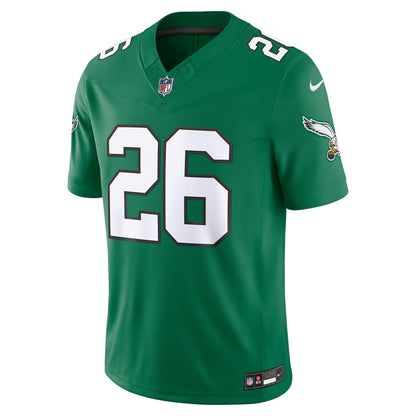 Men's Philadelphia Eagles Saquon Barkley Kelly Green Alternate Vapor F.U.S.E. Stitched Limited Jersey