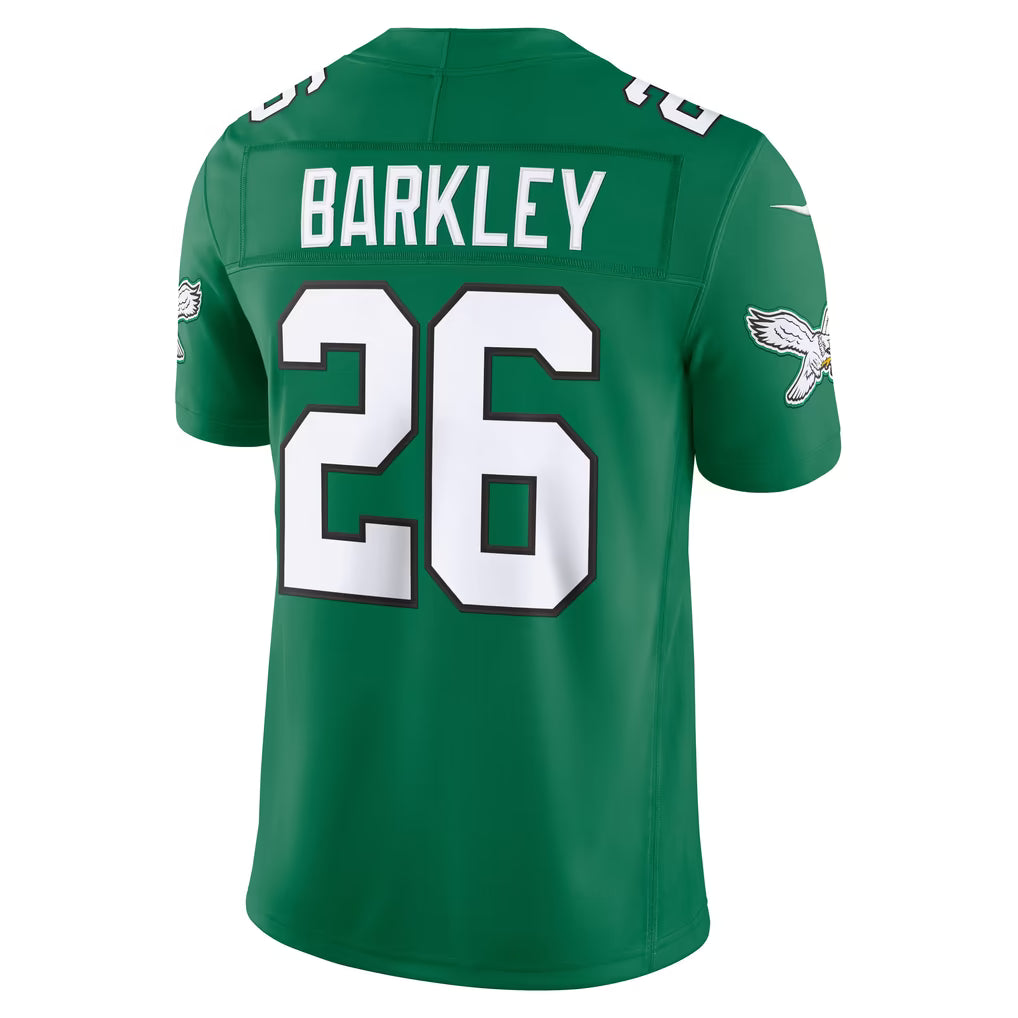 Men's Philadelphia Eagles Saquon Barkley Kelly Green Alternate Vapor F.U.S.E. Stitched Limited Jersey