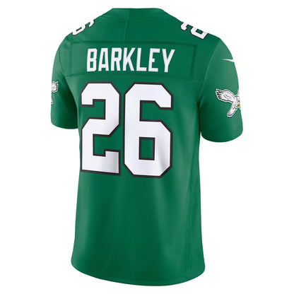 Men's Philadelphia Eagles Saquon Barkley Kelly Green Alternate Vapor F.U.S.E. Stitched Limited Jersey