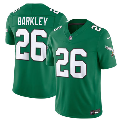 Men's Philadelphia Eagles Saquon Barkley Kelly Green Alternate Vapor F.U.S.E. Stitched Limited Jersey