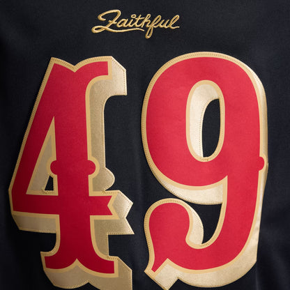 Men's San Francisco 49ers The Faithful Black Rivalries Collection Stitched Limited Jersey