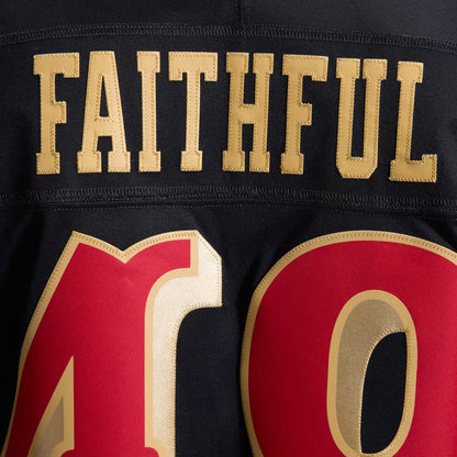 Men's San Francisco 49ers The Faithful Black Rivalries Collection Stitched Limited Jersey