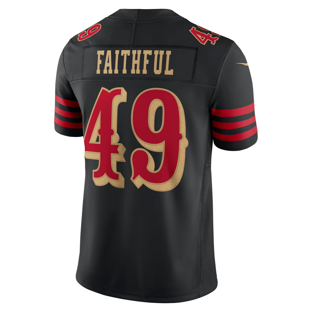 Men's San Francisco 49ers The Faithful Black Rivalries Collection Stitched Limited Jersey