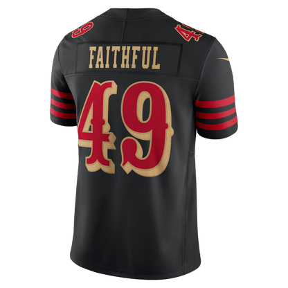 Men's San Francisco 49ers The Faithful Black Rivalries Collection Stitched Limited Jersey